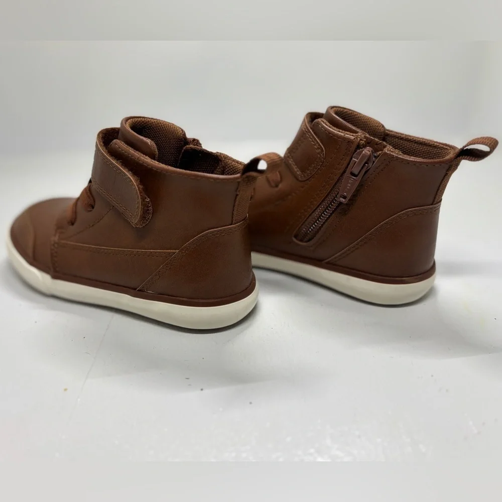 Wonder Nation Brown Kids High-Top Sneakers size 10